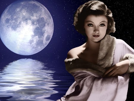 Myrna Loy 01 - 1930, model, moon light, myrna loy