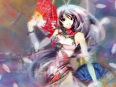 Beautiful Chinese Girl - anime, touhou, beautiful lady, long hair, tagme, anime sexy girl, beautiful chinese girl, silver hair