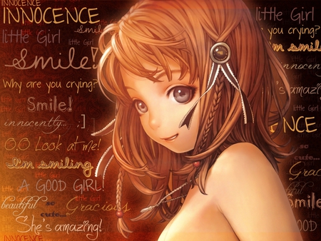 Smile! - realistic, tagme, brown eyes, pretty girl, anime, smile, cute, anime short hair