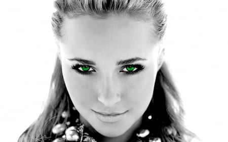 Green Eyes - female, green, girl, hd, eyes, face