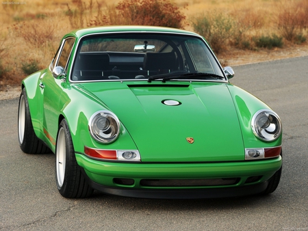 Porsche - singer, porsche, green, 911