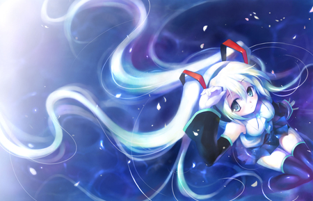 miku - twin tails, pretty, anime, girl, cute, hatsune miku