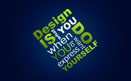 Design Yourself - abstract, design, blue, green, words