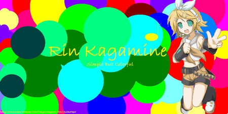 Rin Kagamine, Simple But Colorful - rinkagamine, kagamine, rin, vocaloid