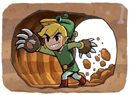 Let's dig our way out! - ezlo, zelda, toon link, video games, claws, digging