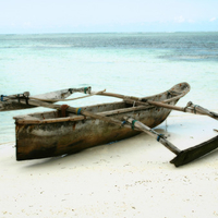 Logboat at the White Beach 