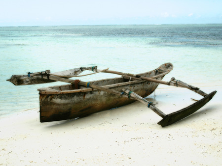 Logboat at the White Beach  - einbaum, karibian, beach, kanu, white beach, logboat