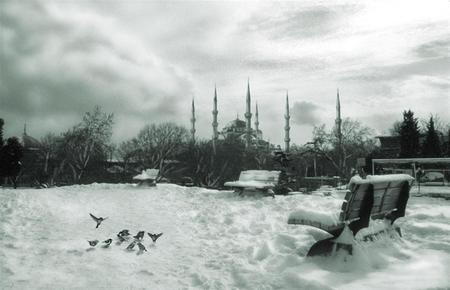 snow in istanbul - turkey