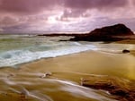 black clouds and sea 