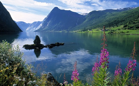 Lake and mountain  - mountain