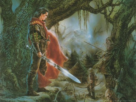 Search for Lost Heroes - warrior, sword, swordsman, forest, bow, bowsman, elf, woods