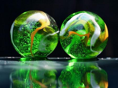 glass balls - balls, green, sphere, color, glass