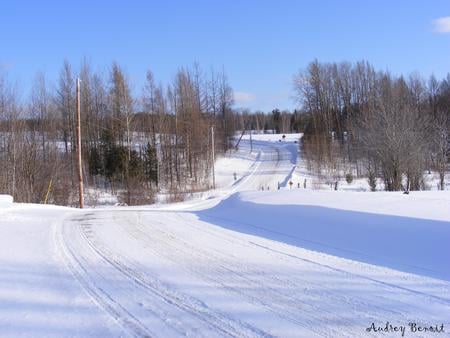 Winter road - white, winter, road, snow