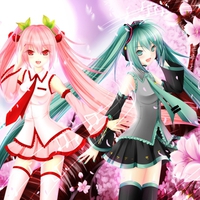 Sakura Miku & Hatsune Miku