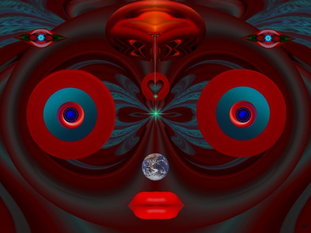 Beam in the Love - eye candy, collage, 3d, fractal, abstract