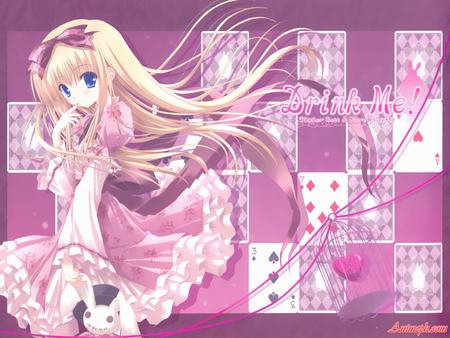 Anime cutie - cards, cute, loli, pink