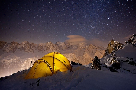 High-Camp - picture, high, beautiful, camp, night, mountains