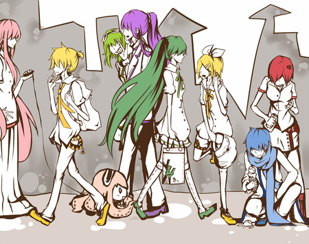 Vocaloid - vocaloids, hatsune miku, kagamine rin, vocaloid, anime, gumi, magurine luka