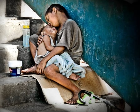 THE LOVE OF A BROTHER - love, poor, boy, homeless