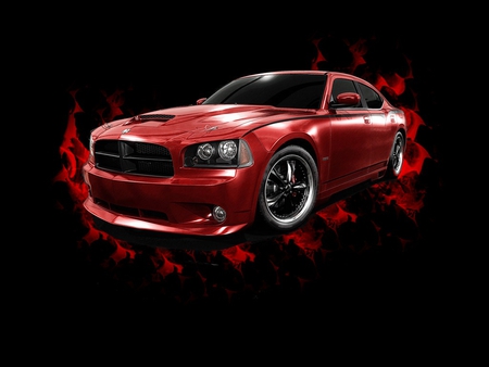 Dodge - car, dodge, red