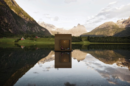 Boxed In - mountants, water, nature, weird, box