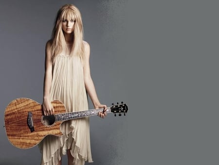 Taylor Swift - guitar, swift, singer, blonde, taylor, actress, taylor swift