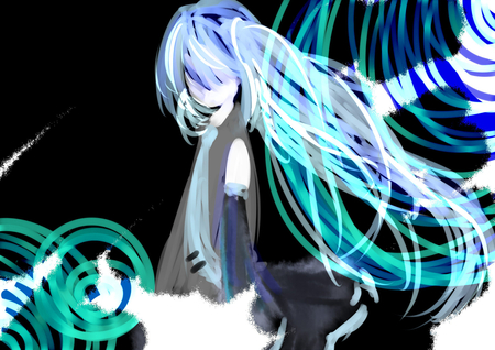 Vocaloid Miku - vocaloid, anime long hair, anime, blue hair, hatsune miku, vocaloid miku