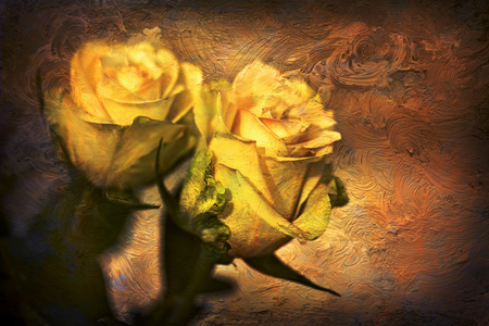 Gold Roses - roses, flowers, yellow, nature