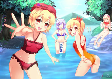 Anime - anime, water, touhou, bikini, sexy