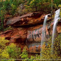 Emerald Pools Waterfall, Zion National Park, Utah