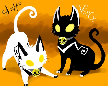 Ash and Venge - cats, ash, venge, demon