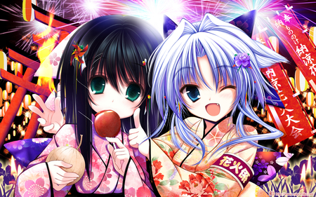 Tenmu Shinryuusai Girls Kimono - beauty, girl, wall, anime, tenmu shinryuusai