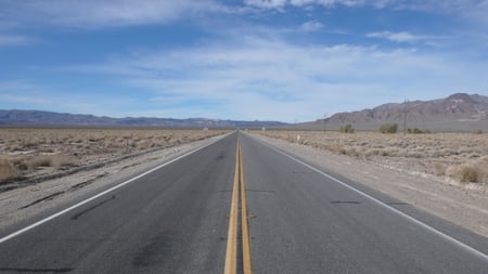 Road to nowhere - sky, lines, nature, road