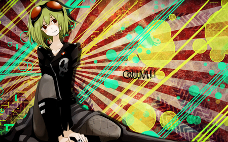 Vocaloid Gumi - vocaloid, anime, vocaloid gumi, vocaloid girl, colors, anime short hair