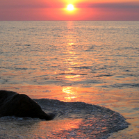 Beach Pink Sunset