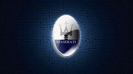 Maserati'(LoGo)'Statement - shiny, maserati, logo, blue, silver, statement