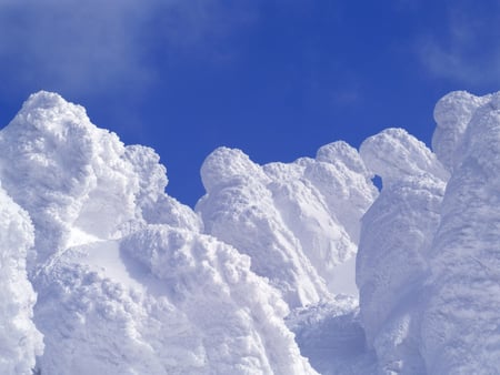 snow and blue - sky, mountain, snow, blue, peak