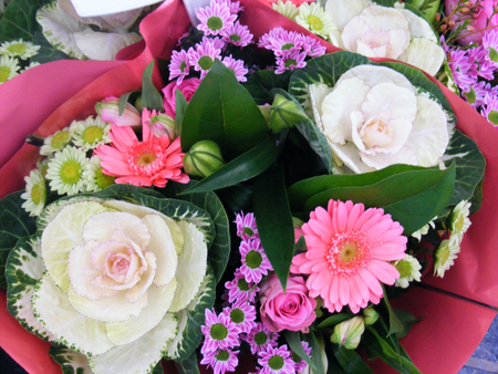 bouquet - roses, flowers, bouquet, pink