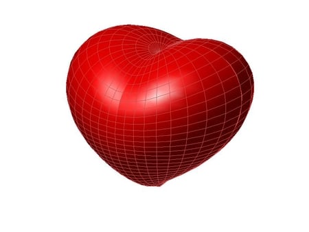 my HeART - love, 3d, heart, red