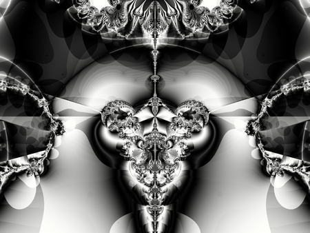 Black n white - fractals, black, white, fractal