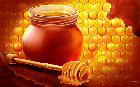 Taste of Honey - curves, honey, bees, flowing, thick, sweet, yellow, texture