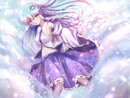 Kochiya Sanae - cloud, white, long hair, kochiya sanae