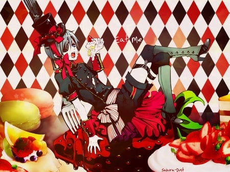 Edible Eye Candy - ciel, eye candy, food, kuroshitsuji, sweets, gothic, lolita, cute, cake, candy