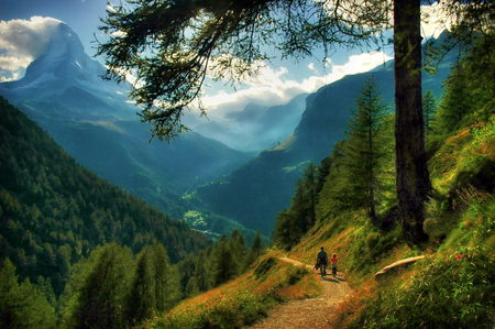 Beauty of nature - trees, mountains, nature, scenery