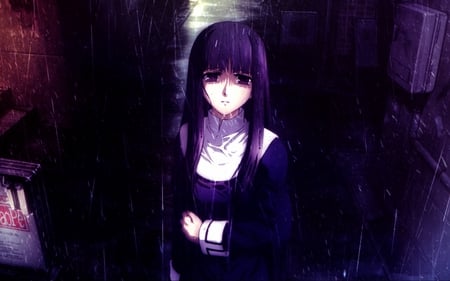 Lonely Soul - anime, anime long hair, original, black hair, beautiful girl, lonely soul