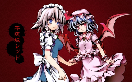 Touhou Girls - short hair, touhou girls, anime cute girls, anime, original