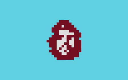 Pixel Che - abstract, pixel, che, blue, simple, cool, white, red, nice