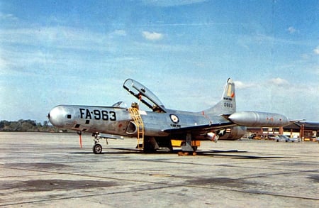 EF-94C on ramp - aircraft, f-94, jet, recon