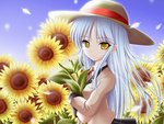 Anime with sunflowers