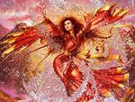 Red-dressed-Phoenix-woman